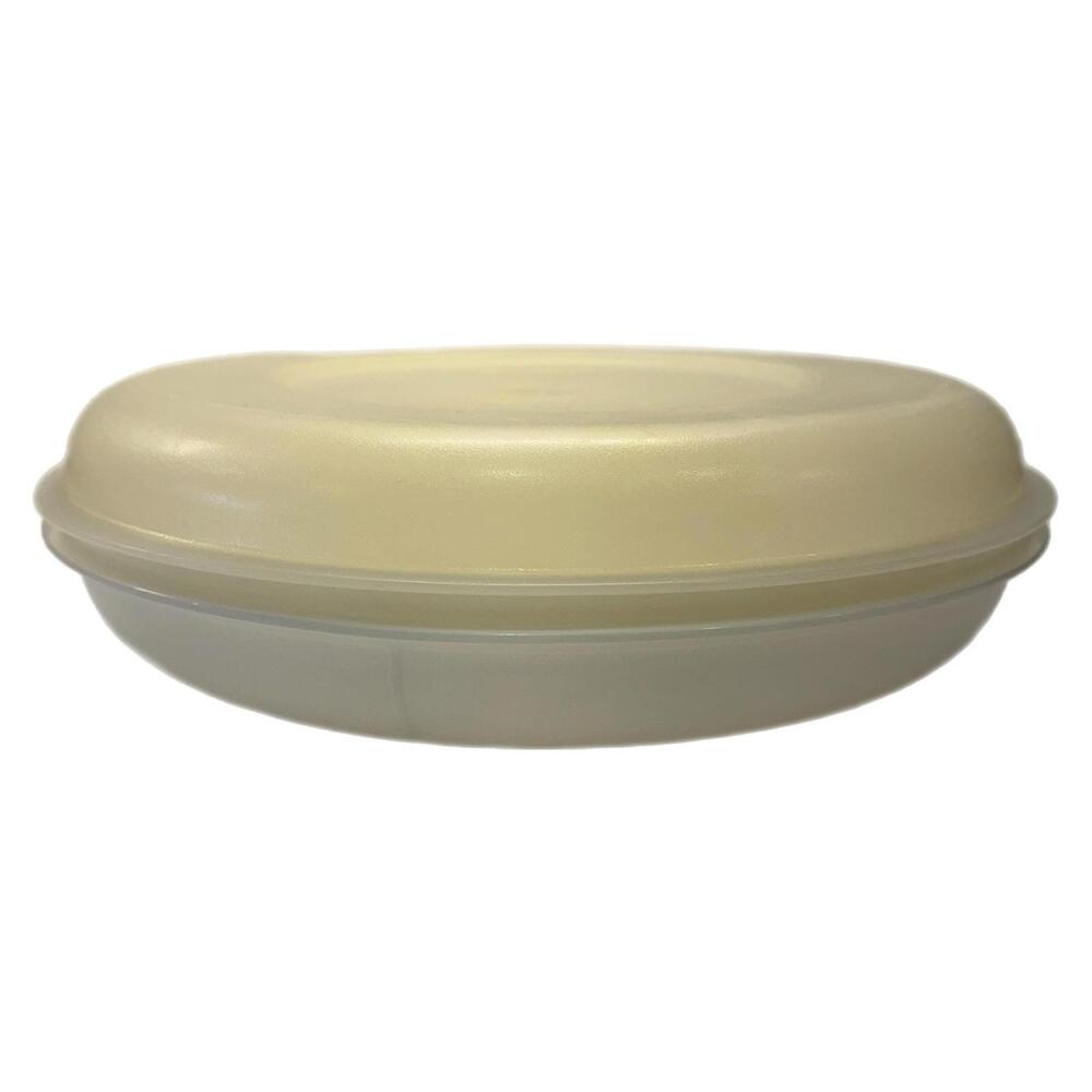 Vintage Tupperware 1708-5 Divided Round Serving Tray with Lid